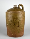 Old Southern Alkaline Glazed 12” Jug, High Kaolin Clay