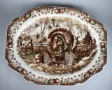 Johnson Brothers “His Majesty” Large Oval Platter with Tom Turkey Scene