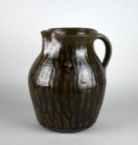 Matthew Hewel Gillsville, GA Alkaline Glazed 9” Pitcher, 1993