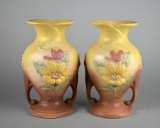 Pair of Hull “Magnolia” Art Pottery 8.5” Vases, USA