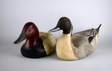 Robert Sunstrom (Salem, SC) Hand-Carved Wooden Duck Decoy & Another Wood Duck Decoy