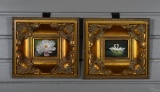 Pair of Small Paintings, Oil on Board, Unsigned, Framed