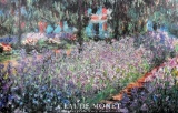 Large Claude Monet Jardin Poster Print, Gilded Wood Frame
