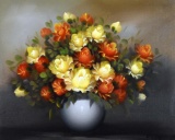 Crosby (XX) Floral Still Life, Oil on Canvas, Signed Lower Right