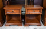 Vintage Pair of Bassett Industries Walnut Night Stands (Lots 200-202 Match.)