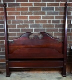 Vintage Four Poster Full Size Mahogany Bed Frame