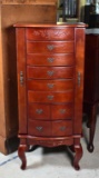 Mahogany Jewelry Armoire