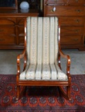 Vintage Cherry Rocking Chair, Clean Upholstery
