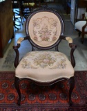 Victorian Rosewood Chair with Needlework Upholstery