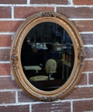 Vintage Oval Giltwood Wall Mirror