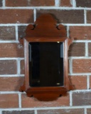 Small Mahogany Queen Anne Style Accent Wall Mirror