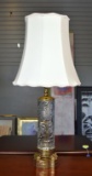 Crystal & Brass Electric Table Lamp, Dolphin Feet