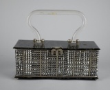 Mid-Century Tedro Fifth Avenue Metal Mesh & Lucite Box Bag