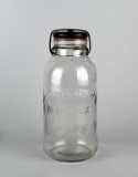 Crown Cordial & Extract Co., New York Fruit Jar with Glass Lid & Metal Locking Clasp