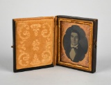 19th C. Antique Tin Type in Case of Victorian Young Man