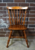 Spindle Back Maple Windsor Chair with Turned Legs