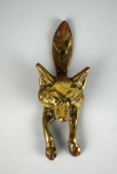 Vintage Brass Fox Door Knocker