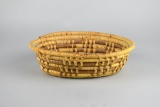 Vintage Coil Construction Woven Grass Basket