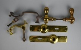 Lot of Vintage Brass & Iron Door Hardware
