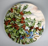 Cake Plate “Le Houx” by Faiencerie De Gien, France