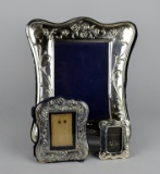 Lot of Three Silver Plate Picture Frames