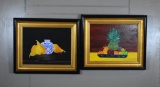 McKendree Evans (XX-XXI) Pair of Still Life Oils, Oil on Canvas, One Signed, Matching Frames
