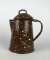 Antique 6” Brown Speckled Graniteware Coffee Pot