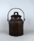 Antique Metal Lunch Pail with Lid & Handle