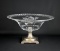 Antique T. G. Hawkes Acid Etched Crystal & Sterling Silver Compote (S1447), USA, Sidot Signed