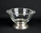 Footed Sterling Silver & Clear Glass Art Deco Divided Serving Dish