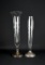 Pair of Sterling Silver & Etched Glass Bud Vases: Duchin Creation & Other
