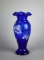 Fenton Ltd Ed (#604/850) Hand Painted Blue Vase Signed by Artist & Three Fentons