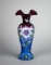 Fenton Ltd Ed (#60/1750) Hand Painted Blue to Amethyst Vase, Signed S. Hopkins