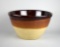 Vintage Brown Glazed Yellow Ware 12” Bowl