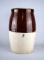 Antique Brown & White Large 6 Gal Stoneware 18