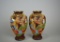 Pair of Fine Antique Japanese Nippon Satsuma 6” Vases