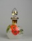 Vintage Czech Bohemia Glass Hand Made & Painted Perfume Bottle with Stopper