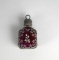 Vintage Caged Cranberry Glass Perfume Bottle Pendant