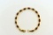 14K Gold and 10.5 Carat Lab Ruby 7.5” Link Bracelet