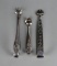 Lot of 3 Sterling Silver Sugar / Olive Tongs