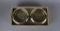 Set of Four Wallace Glass Coasters with Sterling Silver Mounts No. W5, Original Box