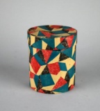 Vintage Modernist French Paper Cylinder Box
