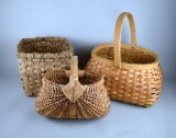 Lot of 3 Vintage Collector Baskets