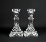 Pair of Waterford “Lismore” 6” Crystal Candlesticks, Ireland, with Box
