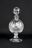 Waterford 6.5” Crystal Pedestal Perfume Bottle with Stopper, Czech