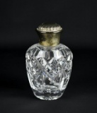 Waterford 4.25” Crystal Vanity Bottle with Silver Plate Screw On Cap