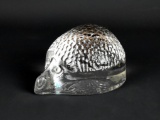 Viking Hand Made Clear Glass Hedgehog (1814229961) Paperweight Figurine, USA