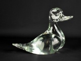 Vintage Lucio Zanetti Murano Art Glass Duck Figurine, Italy