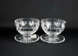 Pair of Waterford Bolton Footed Dessert Crystal Bowls, Ireland