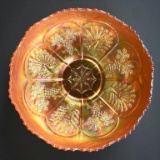 Fenton “Peacock & Grape” Marigold Carnival Glass Bowl